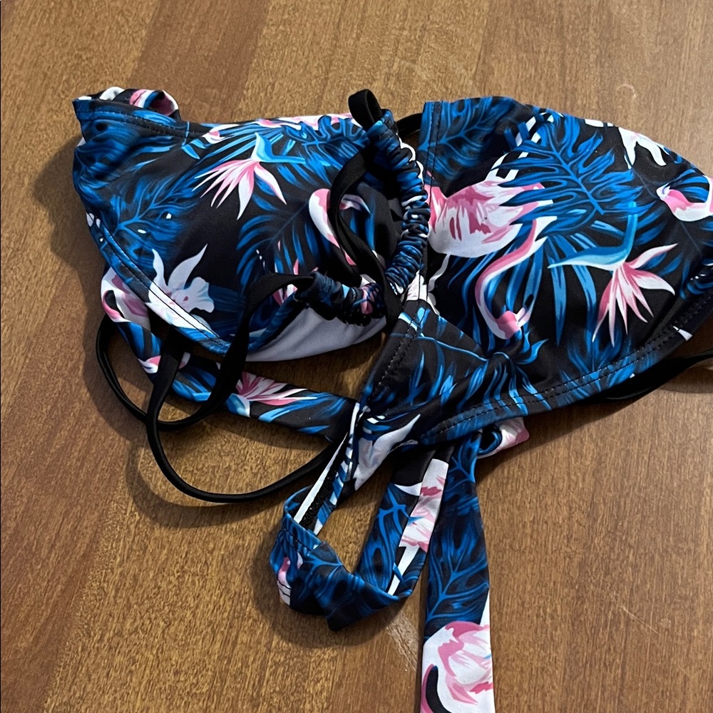 SHEIN Blue and Pink Tropical Bikini